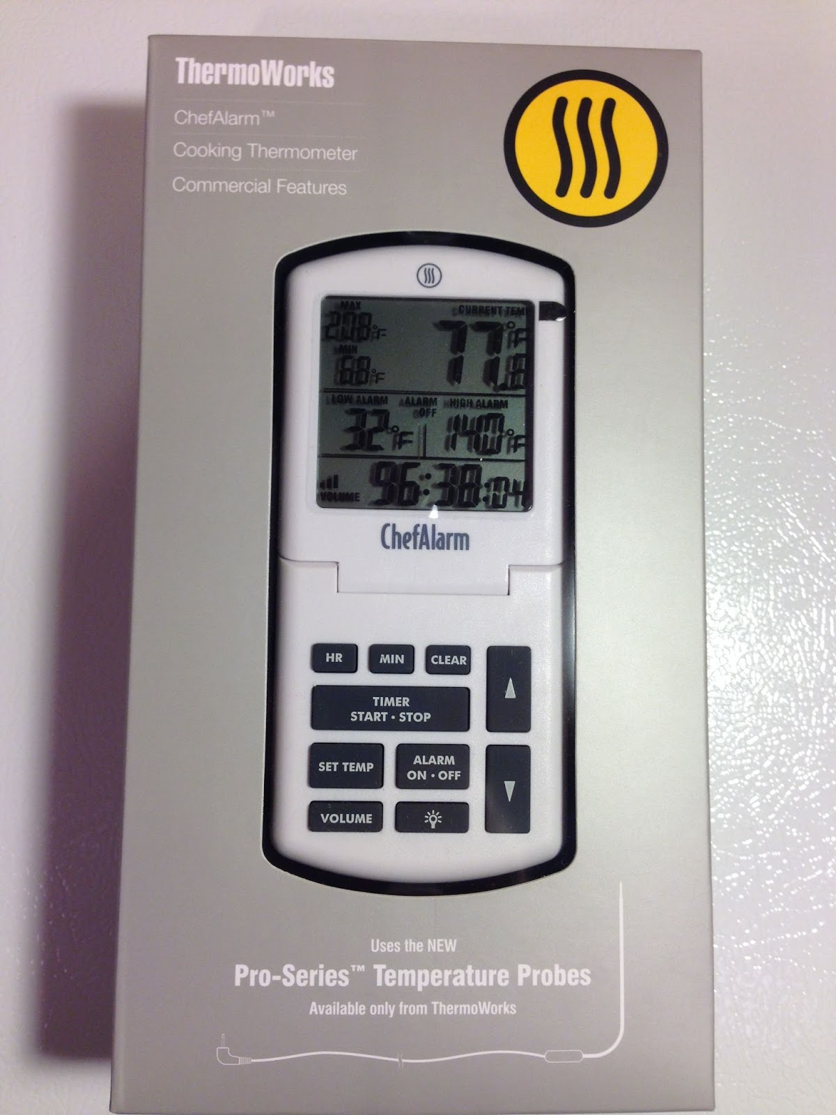 Thermoworks Chef Alarm Digital Thermometer with Probe & Case