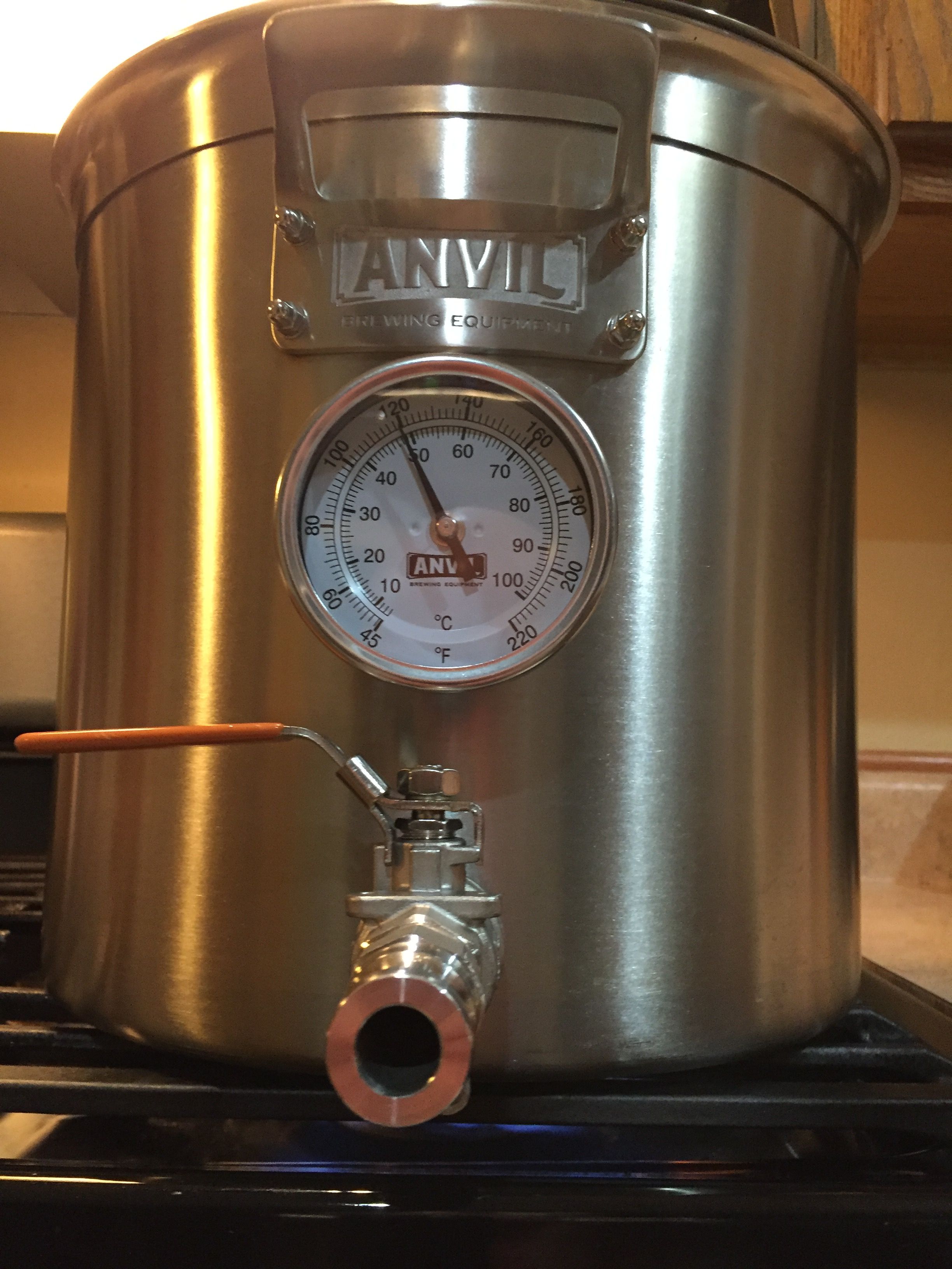 Anvil Brewing Equipment Brew Kettle Weldless Thermometer with 2.5 Long Stem