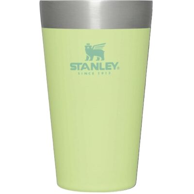 STANLEY Adventure Inulsated Stacking Beer Pint Glass, 16oz Stainless Steel Double Wall Rugged Metal Drinking Tumbler