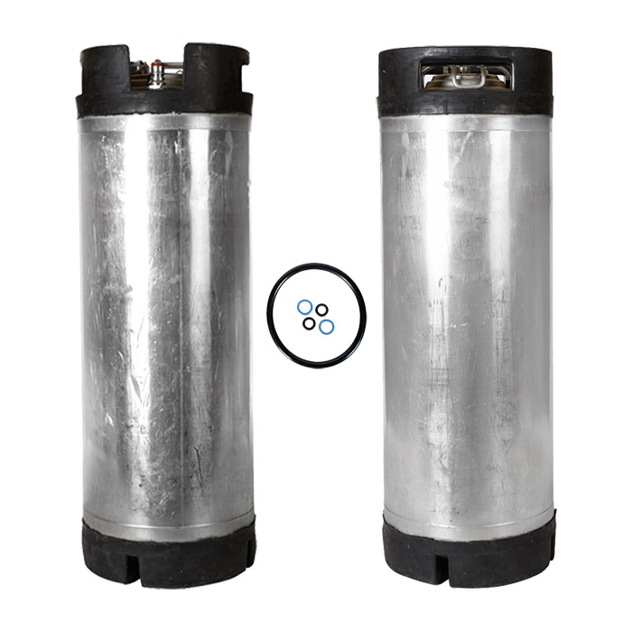 5 Gallon Ball Lock Keg Two Pack with O-Ring Kit – Dual Handle – Reconditioned