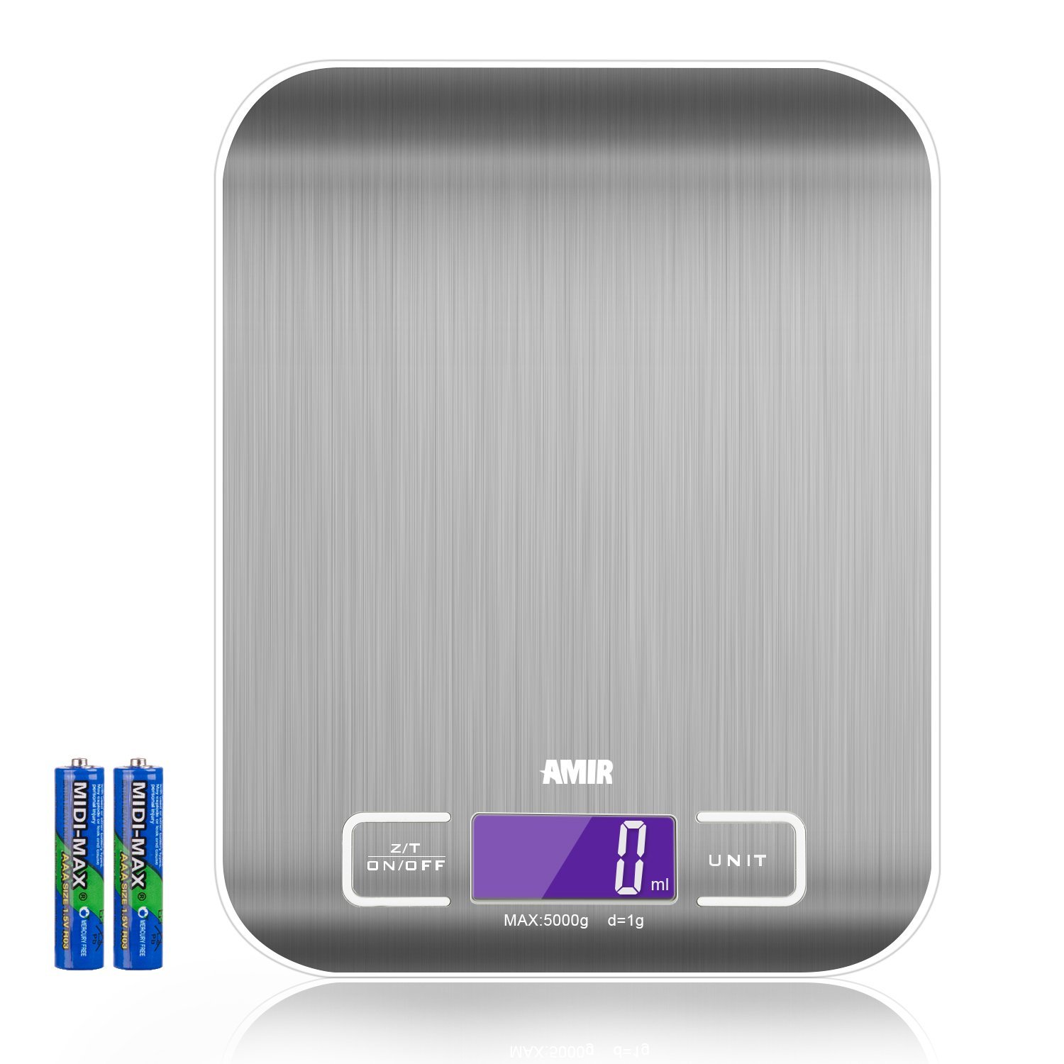 AMIR Digital Kitchen Scale 11 Lb Capacity Stainless Platform   71NApBdlJIL. SL1500  