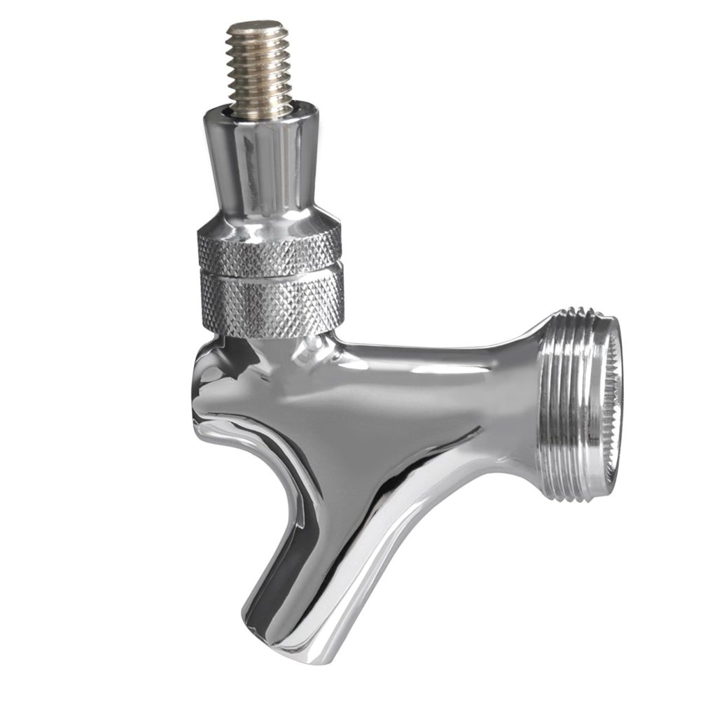 Ferroday Stainless Steel Draft Beer Faucet Polised Beer Faucet for Keg Tap Tower Beer Shank and Kegerator(Beer Faucet)