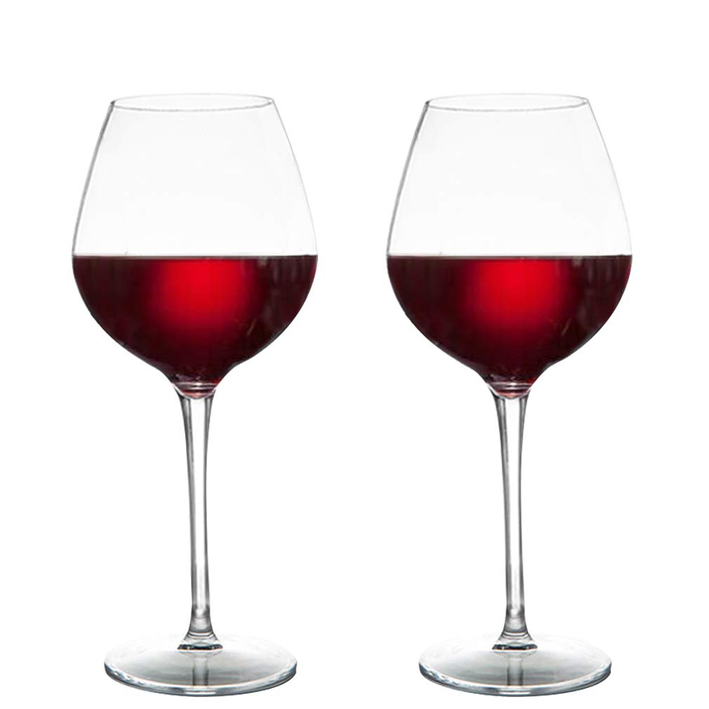 MICHLEY Unbreakable Red Wine Glasses 17 oz, Tritan Plastic Reusable Stemware for Indoor and Outdoor Use, Set of 2