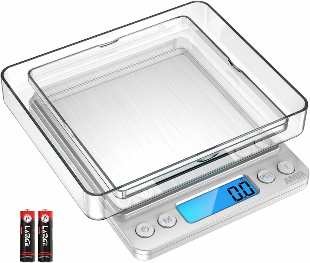 Smart Weigh Digital Pocket Gram Scale, 600g x 0.1g Digital Gram Scale,  Jewelry Scale, Food Scale, Medicine Scale, Kitchen Scale Black, Battery