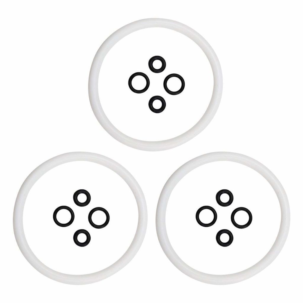 Ferroday 3 Pcs/lot Keg Seal Kit Silicone Keg Lid O Ring Replacement Gasket O-Ring Set For Cornelius/Corny Type Keg (White)