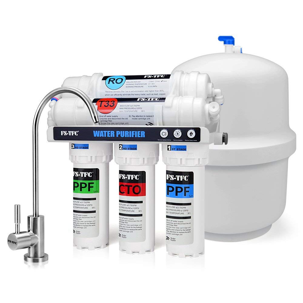 100 GPD 5 Stage Reverse Osmosis Filter System AND Extra Filters [Dial in Your Brewing Water