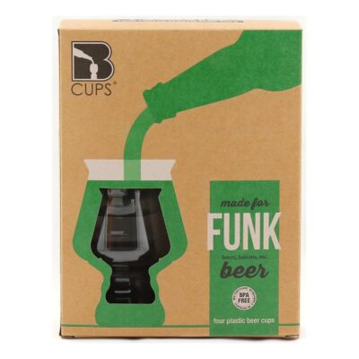 B Cups Funk Outdoor Craft Beer Cups, 4-Piece, BPA and BPS-Free 