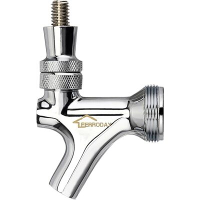 FERRODAY Stainless Steel Core Draft Beer Faucet Polished Brass Beer Faucet for Keg Tap Tower Beer Shank & Kegerator Beer Faucet Classic Beer Dispensing Tap Standard Faucet Tap 