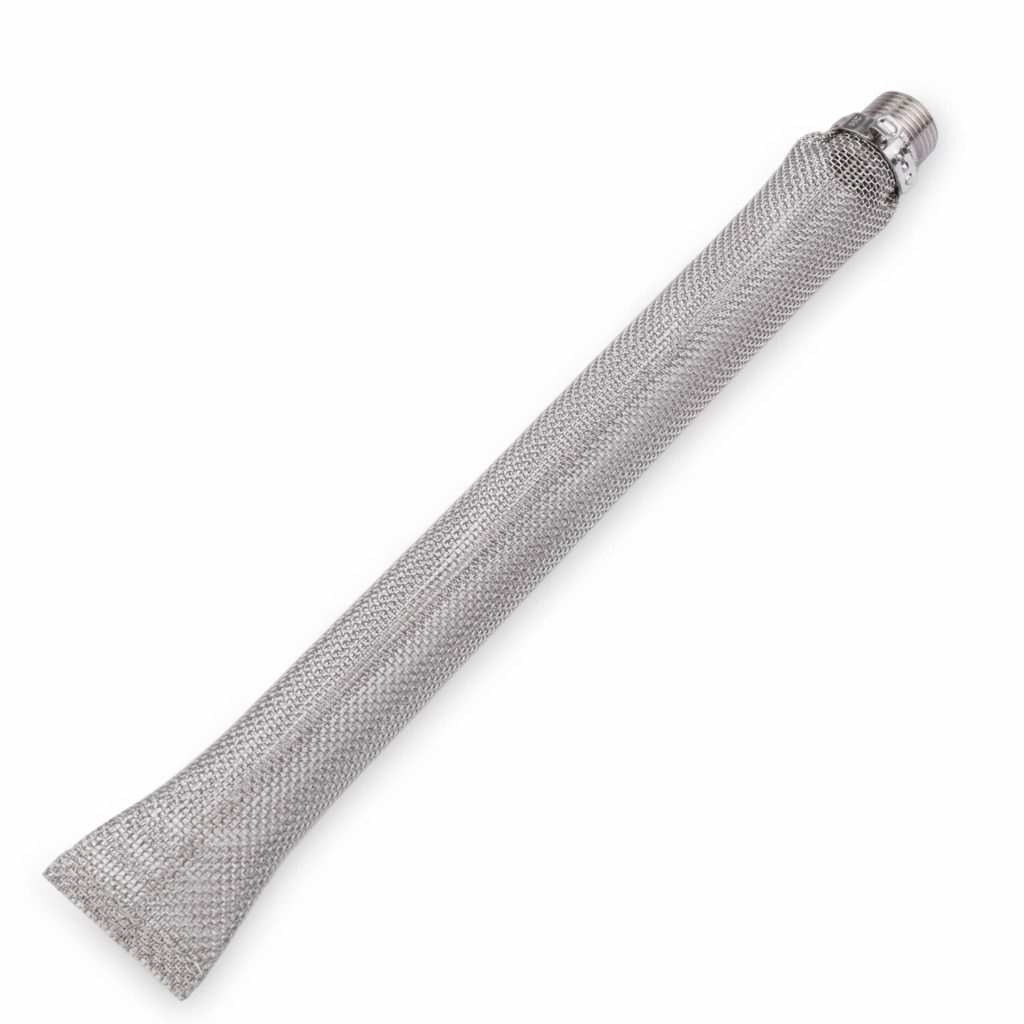 Roll over image to zoom in Stainless Steel Mesh Hops Beer Tun Filter Hopper Strainer Thread Kettle Tube for Home Brew