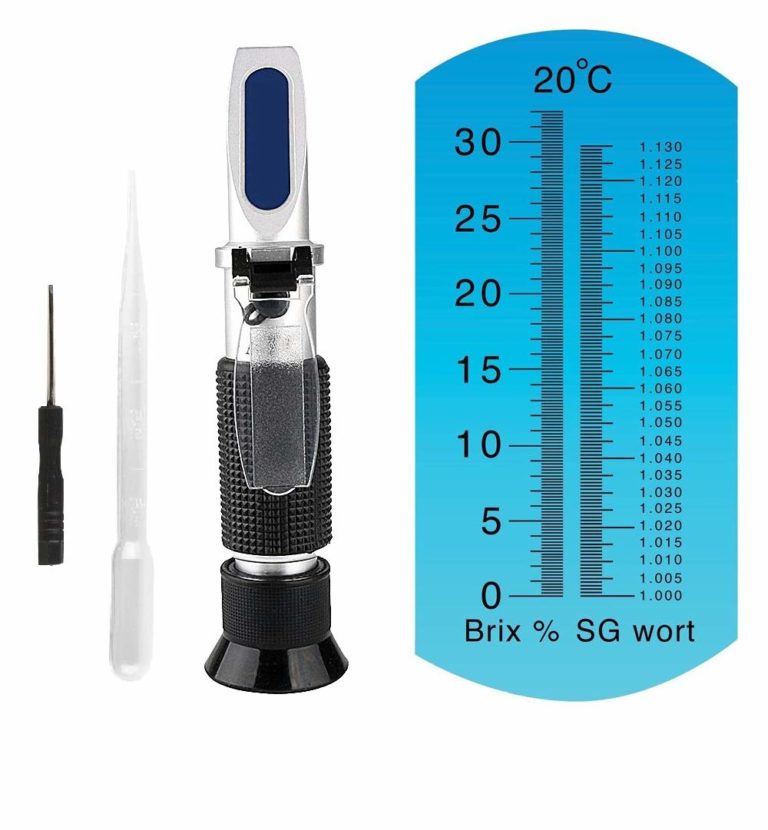 Dual Scale Refractometer With Atc Brix 0 32 Gravity 1 000 1 120