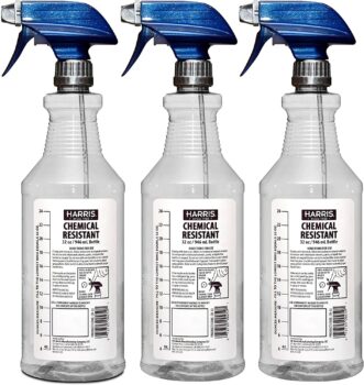 Harris Chemically Resistant Professional Spray Bottles, 32oz (3-Pack)