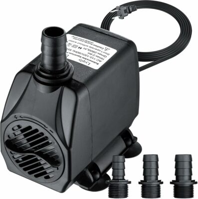 740GPH Ultra Quiet 2800L/H 55W Submersible Water Pump with 8.5ft High Lift for Fountains, Hydroponics, Ponds, Aquariums, Fish Tank