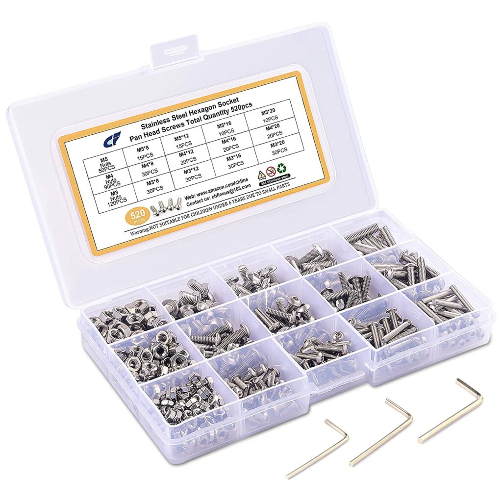 520 Piece Stainless Steel Screw Washer And Nut Assortment Homebrew Finds 