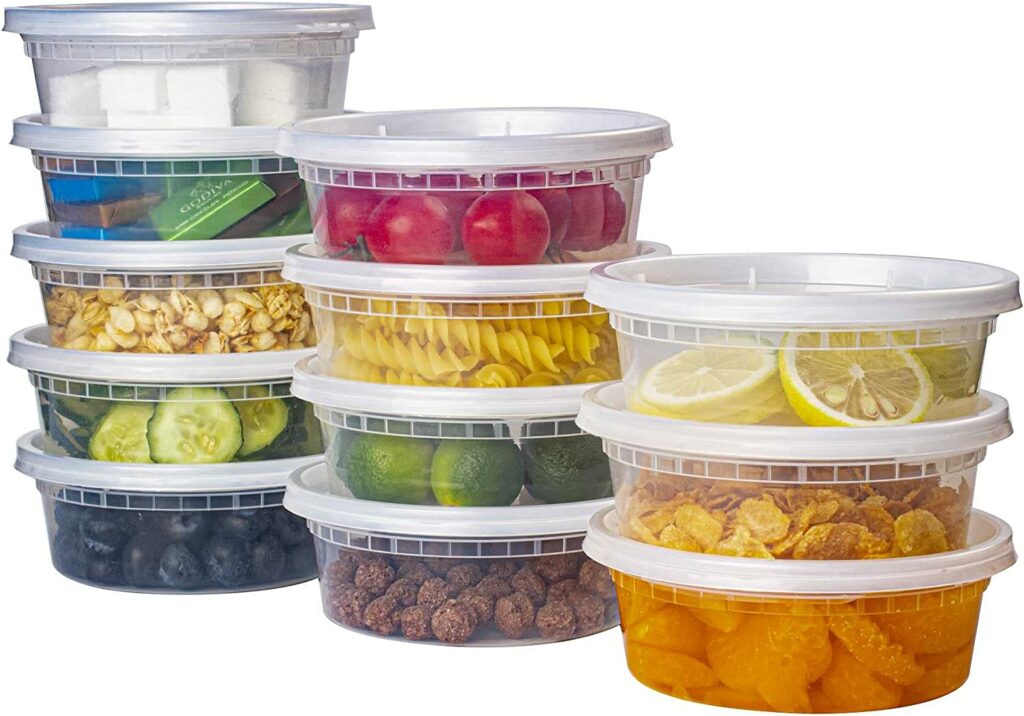 Deli Containers with Lids - Food Storage Containers - Clear Freezer  Containers | 36-Pack BPA Free Plastic 8, 16, 32 oz | Cup Pint Quart set |  Great