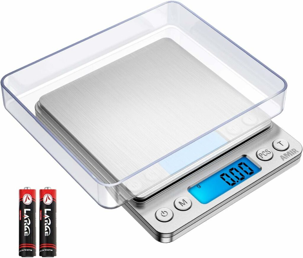 UNIWEIGH Digital Gram Scale,200g 0.01g/0.001oz Weight Scale Gram and Ounce,Electronic Smart Mini Pocket Scale with 100g Calibration weight,For Grain