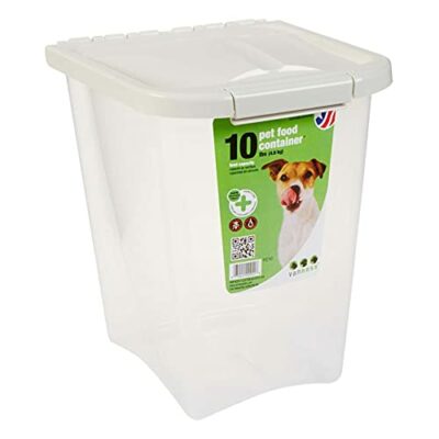 Mighty Tuff 13 Gallon/up to 54 Pound Pet Food Storage Container with  Airtight Lid and Built-In Handles for Easy Transport, Made for Durable and