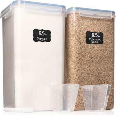 Large Food Storage Containers 5.2L / 176oz, Vtopmart 4 Pieces BPA Free Plastic A