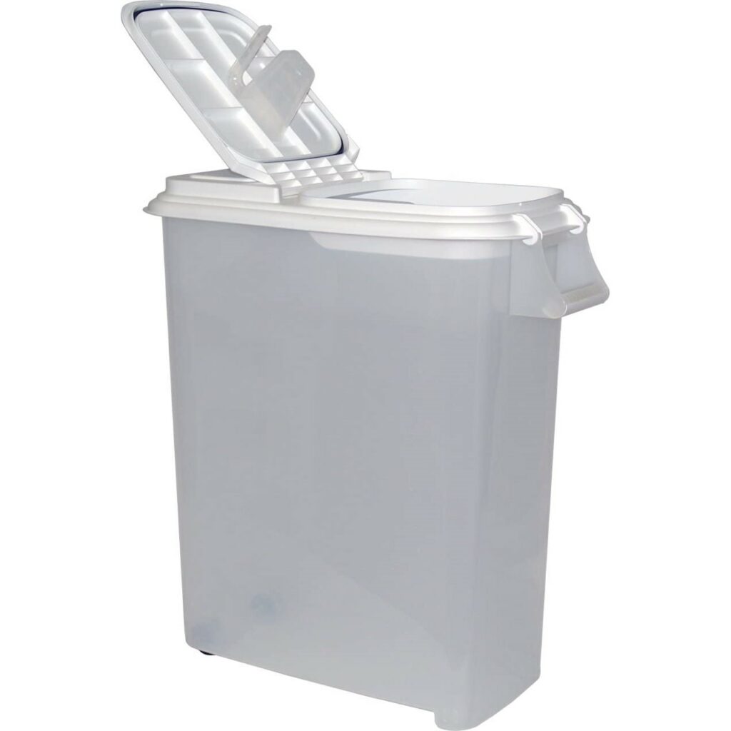 Buddeez 80-Quart Roll-Away Pet and Large Animal Food Dispenser with Scoop