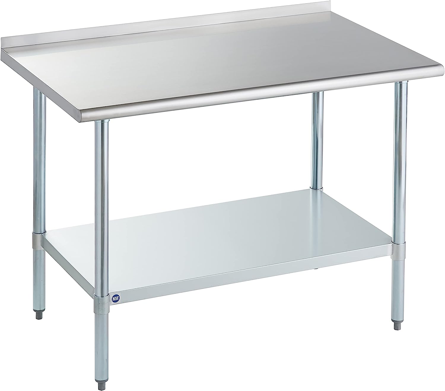 48″ NSF Certified Stainless Steel Table w/Backsplash by Rockpoint [brew ...