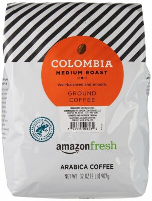 AmazonFresh Colombia Ground Coffee, Medium Roast, 32 Ounce