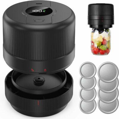 LOVE MOMENT Electric Mason Jar Vacuum Sealer Kit for Wide Mouth and Regular  Mouth Mason Jars
