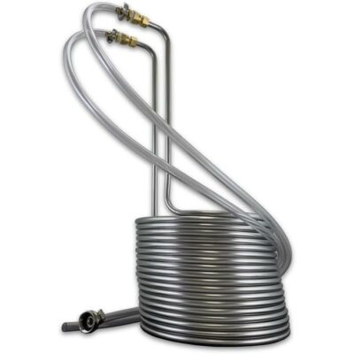 Coldbreak 50SS Knockout 50 Immersion Wort Chiller, Homebrew Batch 5-9 Gallon, Stainless Steel