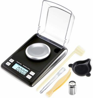 Fuzion Digital Milligram Scale 50/0.001g, Mg Scale with 20g Cal Weight, Micro Scale, Powder Scale for Powder Medicine, Reloading