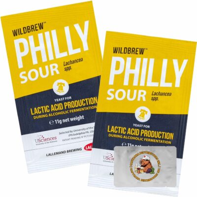 WildBrew Philly Sour Brewing Yeast (2 Pack) - Sour Beer Yeast - Make Beer At Home - 11 g Sachets - Lachancea spp. - Sold by CAPYBARA Distributors Inc.