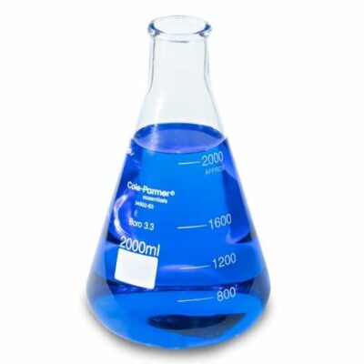 Cole-Parmer Essentials Glass Erlenmeyer Flasks, Graduated, Heavy Rim, 2000 ml, case of 1 