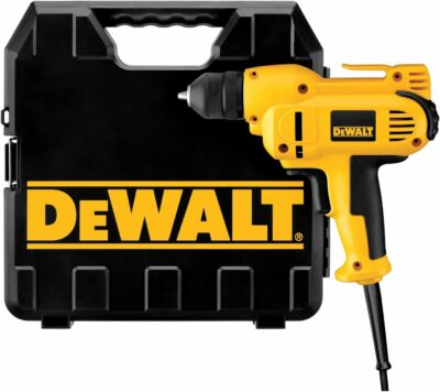 DEWALT Drill, 8.0-Amp, 3/8-Inch, Variable Speed Trigger, Mid-Handle Grip for Comfort, Corded (DWD115K )