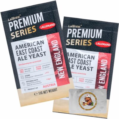 LalBrew New England Brewing Yeast (2 Pack) - American Ale Yeast - Make Beer At Home - 11 g Sachets 