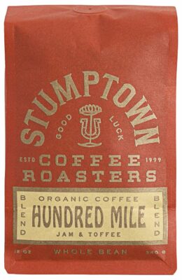 Stumptown Coffee Roasters, Medium Roast Organic Whole Bean Coffee - Hundred Mile 12 Ounce Bag with Flavor Notes of Jam and Toffee 