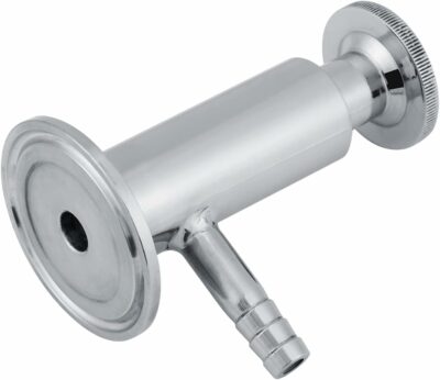 Tri Clamp Sample Port 2inch Quick Release Stainless Steel SUS304 2" Tri Clamp Sampling Valve Ferrule Sanitary Sample Value Clamp Value with Elliptic Handle Ferrule OD 50.5MM 