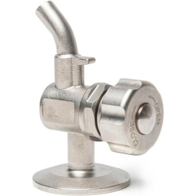 Stainless Beer Sampling Valve 1.5'',304 Tri Clamp Sampling Valve for Beer Beverage Wine Milk Sampling Valve Clamp End 