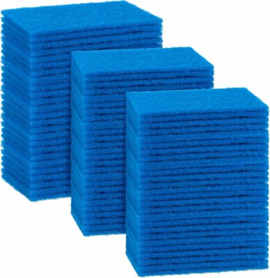 Jetec Scrub Pads Scouring Pads Sponge Dish Scrubber Scouring Pads Cleaning Non Scratch Pads for Kitchen Scrubbers Dishes Cleaning (Blue, 200 Pieces) 