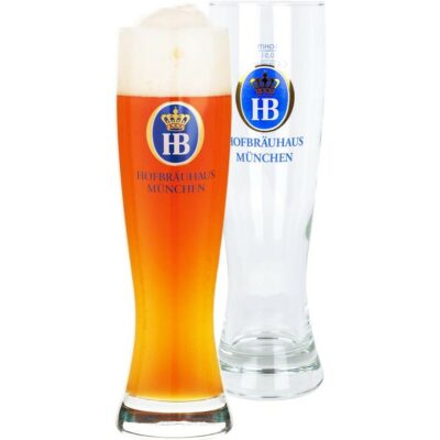 Weißbier glass | Wheat Beer Glass 16.9 oz (0.5 Litres) Pack of 2 