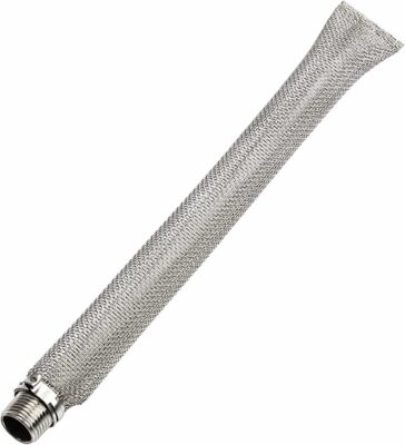 12" Boil Screen 1/2" NPT Fitting - LUCKEG Brand Stainless Steel Kettle Tube Mash Tun Bazooka Screen for Home Brewing and Wine Making 