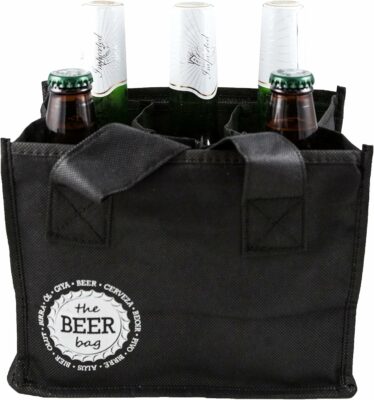 Berk Reusable 6 Pack Beer Shopping Bag, 2-bags 