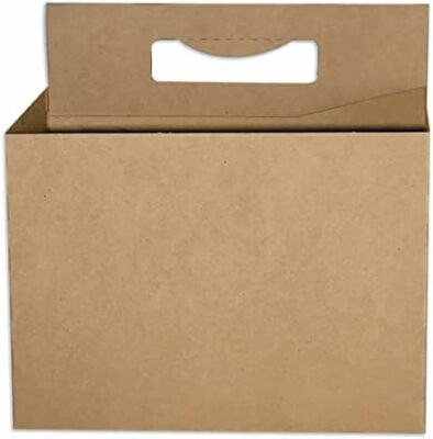 6pk Cardboard Carrier (Kraft, 24ct) | Holds 6pk 12oz Bottles 