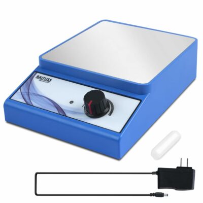 Magnetic Stirrer with Stir Bar, Stir Plate with Stainless Steel Worktop, 3000RPM Magnetic Stir Plate, Magnetic Mixer Max Stirring Capacity: 3500mL (No Heating) 