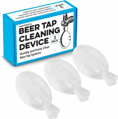 IMPRESA [3 Pack] Beer Tap Ball Cleaning Device - Beer Tap Plug Alternative - Beer Line Cleaner - Draft Beer Keg Tap Cleaning Kit - Keg Line Faucet Cleaning Kit 