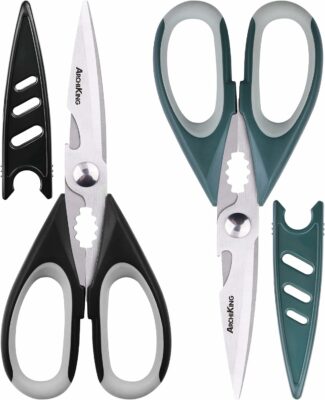 Kitchen Shears Scissor & Cooking Scissors - Sharp Blades, Professional Stainless Steel Scissors for Food Meat Poultry Vegetable - Dishwasher Safe - All-Purpose Chef's Tool… 