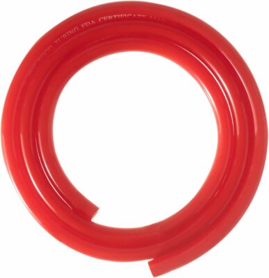 Red Gas Line Air Hose,Co2 Tubing Hose ID 5/16" OD 9/16 Length 10ft,Brewing Hose Food Grade Tubing Beer Draft Line Clear Tubing Wine and Beer Making for Homebrewing, Beer Line, Kegerator, Draft System 