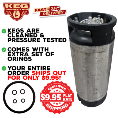 Pin Lock "Coke Style" Cornelius Homebrew Keg - or Firestone, 5 Gallon, for Beer, Soda, Wine, Kombucha | Used | CLEANED 