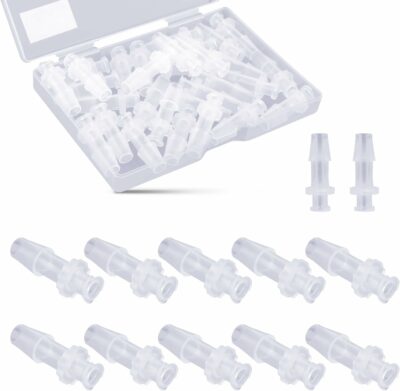 30pcs Luer Lock Adapter, Clear Female Luer Lock 1/4 Luer Lock Connector Kit Luer Connector 