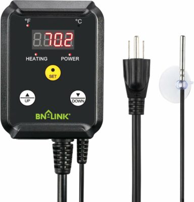 BN-LINK Digital Heat Mat Thermostat Controller for Seed Germination, Reptiles and Brewing Breeding Incubation Greenhouse, 40-108°F, 8.3A 1000W ETL Listed (Heating) 